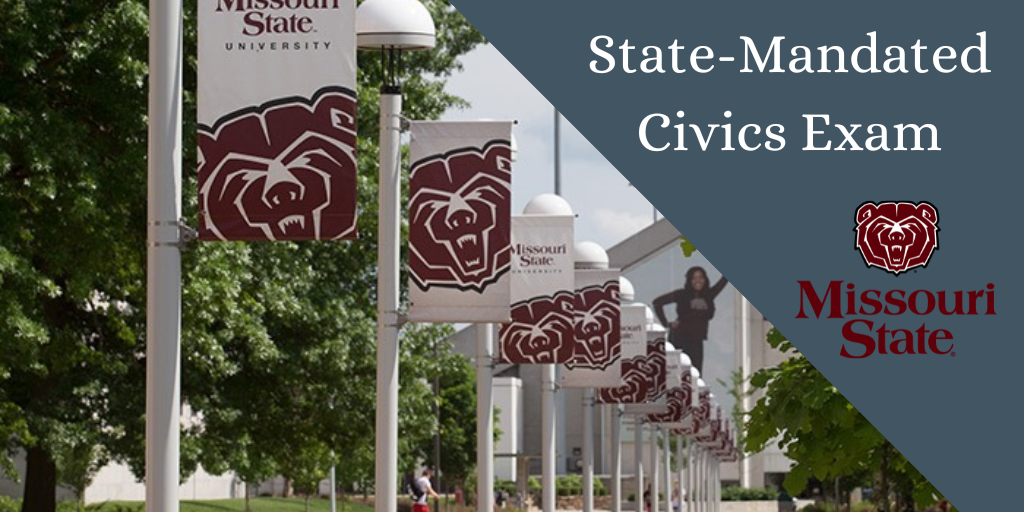 Banner that reads State-Mandated Civics Exam
