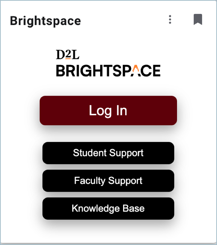 Brightspace card in My Missouri State