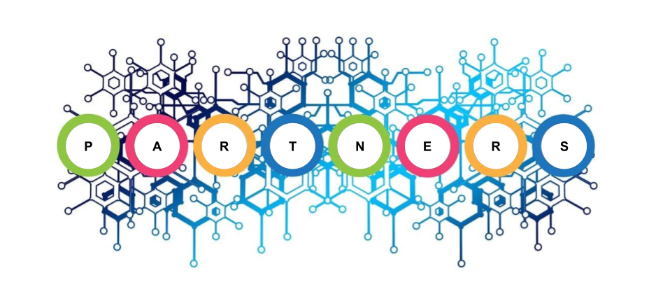 Network of gears with the word partners