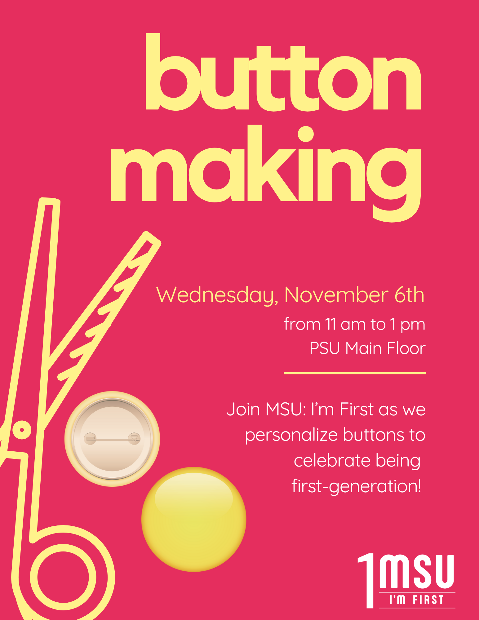 Button Making flyer