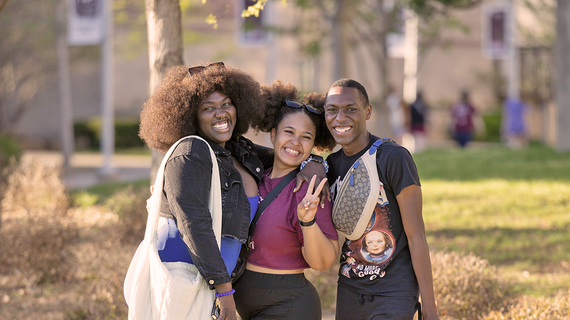 Three Missouri State students on campus