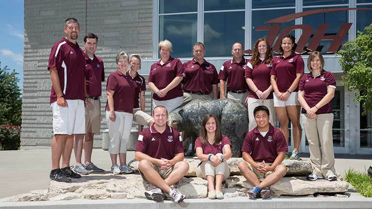 Missouri State University athletic trainers for sports teams.