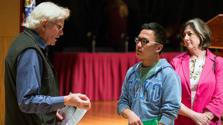 Missouri State student listening to a psychology instructor