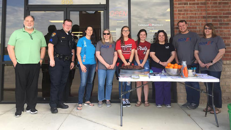 Social Work Club members at a community event.